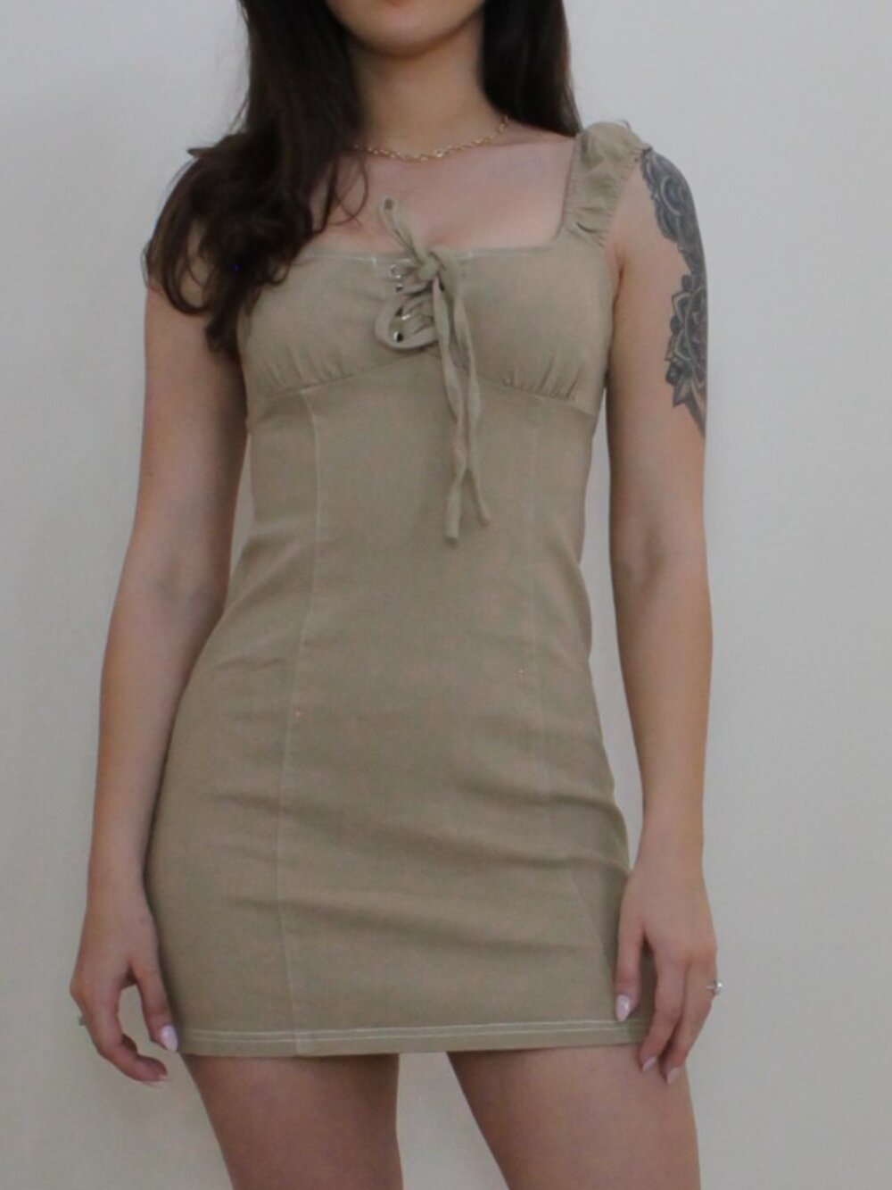 Mustard Seed Tan Denim Dress